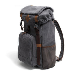 Cool Canvas Mens Retro Large 15‘’ Backpack Travel Backpack Hiking Backpack for Men