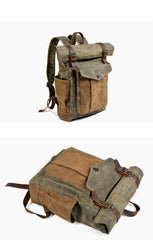 Cool Canvas Retro Mens Large Waterproof Travel Bag Computer Bag Student Backpack for Men