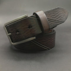 Handmade Cool Dark Brown Mens Leather Belt Black Leather Belt for Men