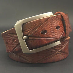 Handmade Cool Coffee Brown Leather Mens Belt Brown Leather Belt for Men