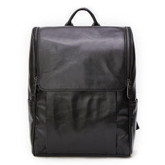 Cool Leather Black Mens Large Brown Backpacks Travel Backpack 14inch Laptop Backpack for Men