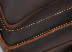Cool Leather Briefcase 14inch Laptop Handbag Work Bag Travel Bag For Men
