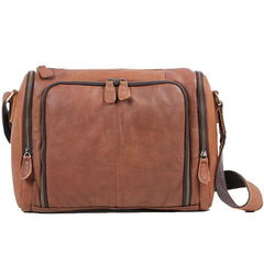 Cool Leather Brown Mens Messenger Bags Vintage Shoulder Bag  for Men