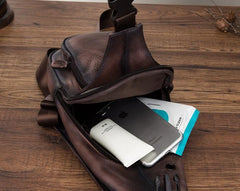 Cool Leather Chest Bag Sling Bag Sling Crossbody Bag Sling Travel Bags Sling Hiking Bag For Men