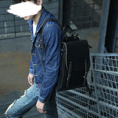 Cool Leather Mens Backpacks Travel Backpack Laptop Backpack for Men