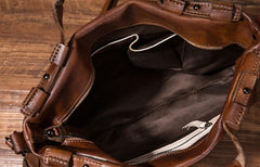 Cool Leather Mens Briefcase 14inch Laptop Bag Work Handbag Shoulder Bag Business Bag for Men