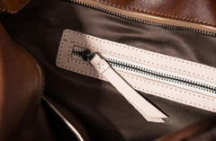 Cool Leather Mens Briefcase 14inch Laptop Bag Work Handbag Shoulder Bag Business Bag for Men