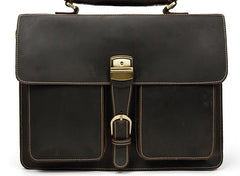 Leather Mens Briefcase Business Briefcase Vintage Shoulder Bags Handbags for men