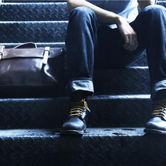 Cool Leather Mens Briefcase Messenger Bags Handbag Shoulder Bag for men