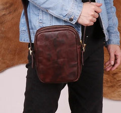 Cool Leather Mens Camera Bags Small Shoulder Bag Crossbody Bags For Men