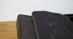 Cool Leather Mens Coffee Messenger Bag Side Bag Small Shoulder Bag for Men