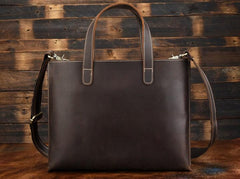 Cool Leather Mens Coffee Briefcase Handbag Messenger Bag Shoulder Bag for Men