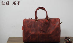 Cool Leather Mens Overnight Bag Weekender Bag Vintage Travel Bags Duffle Bag for Men