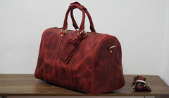 Cool Leather Mens Overnight Bag Weekender Bag Vintage Travel Bags Duffle Bag for Men