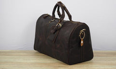 Cool Leather Mens Overnight Bag Weekender Bag Vintage Travel Bags Duffle Bag for Men