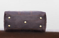 Cool Leather Mens Overnight Bag Weekender Bag Vintage Travel Bags Duffle Bag for Men