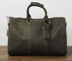 Cool Leather Mens Overnight Bag Weekender Bag Vintage Travel Bags Duffle Bag for Men