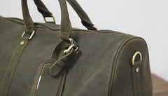Cool Leather Mens Overnight Bag Weekender Bag Vintage Travel Bags Duffle Bag for Men
