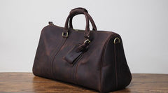Cool Leather Mens Overnight Bag Weekender Bags Vintage Travel Bags Duffle Bags for Men