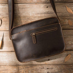 Cool Leather Mens Small Messenger Bags Shoulder Bag  for Men