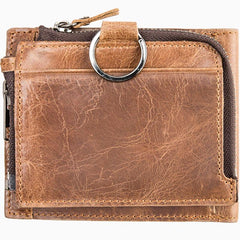 Cool Leather Mens Trifold Slim Front Pocket Wallets Small Wallet for Men