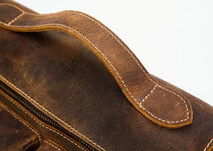 Cool Leather Mens Vintage Brown Small Side Bag Messenger Bag Shoulder Bag for Men