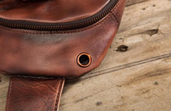 Cool Leather Vintage Chest Bags Sling Bag Crossbody Bag Travel Bag Sling Hiking Bag For Men