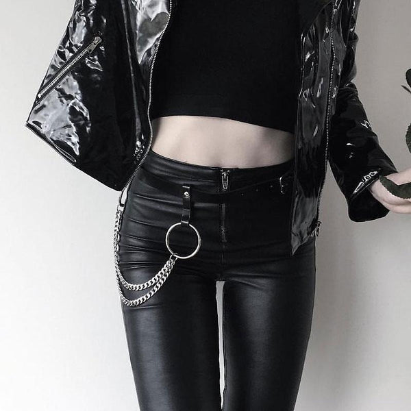 Cool Womens Mens Big Rings Double Pants Chain Jeans Chain Jean Chain Wallet Chain For Men