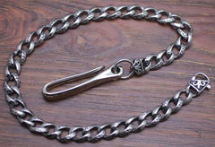 Cool Men's Handmade Stainless Steel Old Silver Biker Wallet Chain Pants Chain Wallet Chain For Men