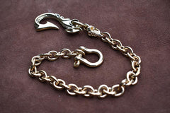 Cool Men's Brass Dragon Skull  Wallet Chain Pants Chains Biker Wallet Chain For Men