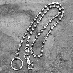 Fashion  Men's Women's Silver Bead Long Biker Wallet Chain Pants Chain For Men