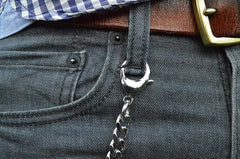 Cool Men's Women's Stainless Steel 18'' Silver Wallet Chain Pants Chain Jeans Chain Jean Chain For Men