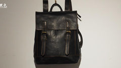 Cool Mens Leather 15inch Laptop Backpack Travel Backpack Leather School Backpacks for Men