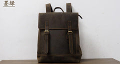 Cool Mens Leather 15inch Laptop Backpack Travel Backpack Leather School Backpacks for Men