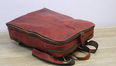 Cool Mens Leather Alligator Pattern Backpack Travel Backpacks Leather Hiking Backpack for Men