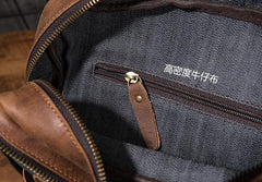 Cool Mens Leather Alligator Pattern Backpack Travel Backpacks Leather Hiking Backpack for Men
