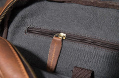 Cool Mens Leather Backpack School Backpack Leather Laptop Backpack for Men