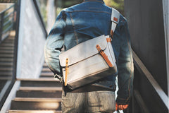 Cool Oxford Cloth Gray Men's Shoulder Bag Messenger Bag Side Bag For Men