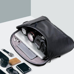 Cool Nylon Cloth Men's Black Large Computer Backpack Travel Bag For Men