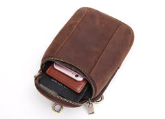 Cool Retro Mens Leather One Shoulder Backpack Chest Bag Sling Bags For Men