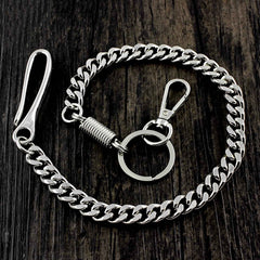 Cool Silver Stainless Steel Mens Pants Chain Wallet Chain Biker Wallet Chain For Men