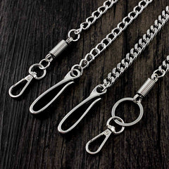 Cool Silver Stainless Steel Mens Biker Wallet Chain Wallet Chain Pants Chain For Men
