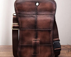 Cool Vintage Leather Mens Belt Pouch Waist Bag Drop Leg Bag Mini Shoulder Bag For Men