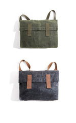 Cool Waxed Canvas Mens Green Military Courier Bag Postman Bag Backpack Large Side Bag For Men