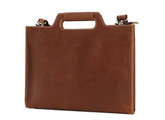 Vintage Leather Men Brown 11inch Briefcase Professional Briefcase Shoulder Bags For Men