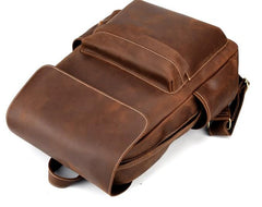 Cool Leather Mens Satchel Backpacks School Backpack Travel Backpack for Men