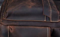 Cool Leather Mens Satchel Backpacks School Backpack Travel Backpack for Men