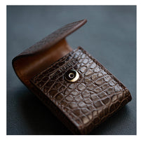 Crocodile Leather Mens S.T.Dupont Lighter Cases With Belt Loop Coffee Lighter Holders For Men