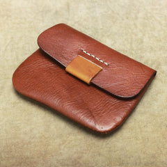 Handmade Small Slim Leather Men's Wallet Coin Holder Card Holder For Men