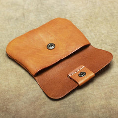 Handmade Small Slim Leather Men's Wallet Coin Holder Card Holder For Men